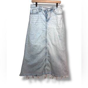 &Denim by H&M Women’s Light Blue Denim Maxi Skirt Size: S